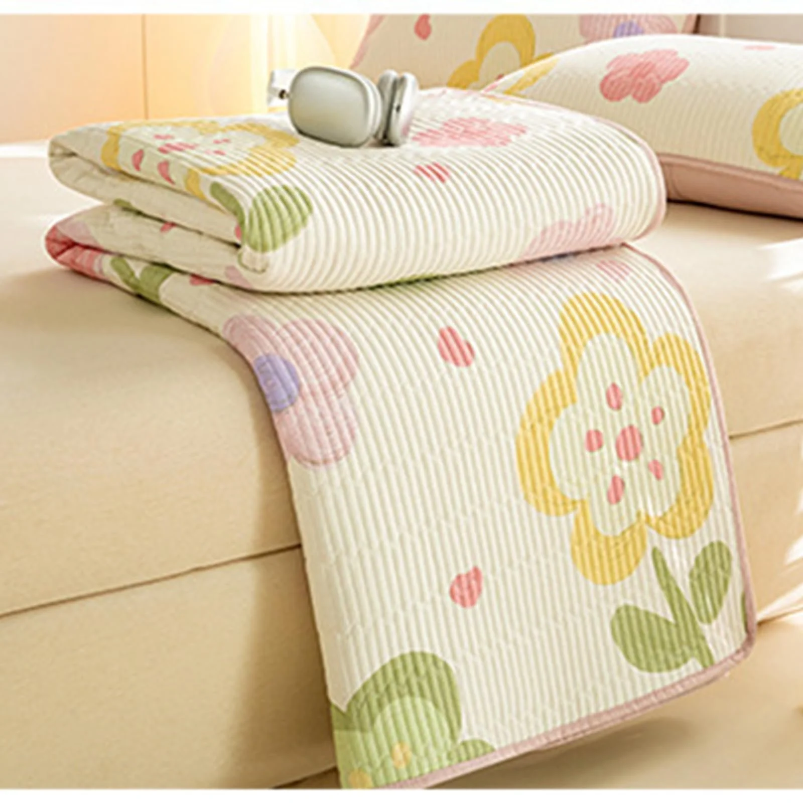 Покривало E-yimeng 120 x 200 см Універсальний плед для дивану накидка Двостороння стьобана, фото №5