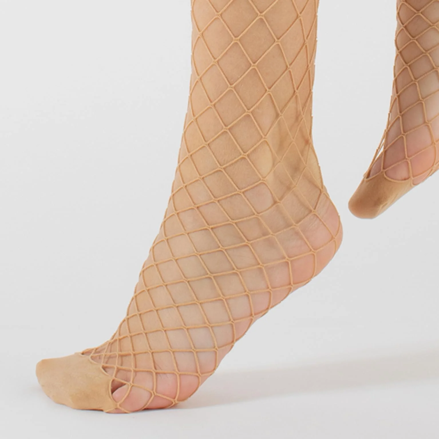 Панчохи Calzitaly В Сіточку З Великими Отверстиями Чорний Бежевий (2 пари), фото №4