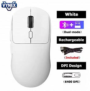 Миша безпровідна VYNEX M348 6400DPI 1000Hz 500mAh White - Фото 1