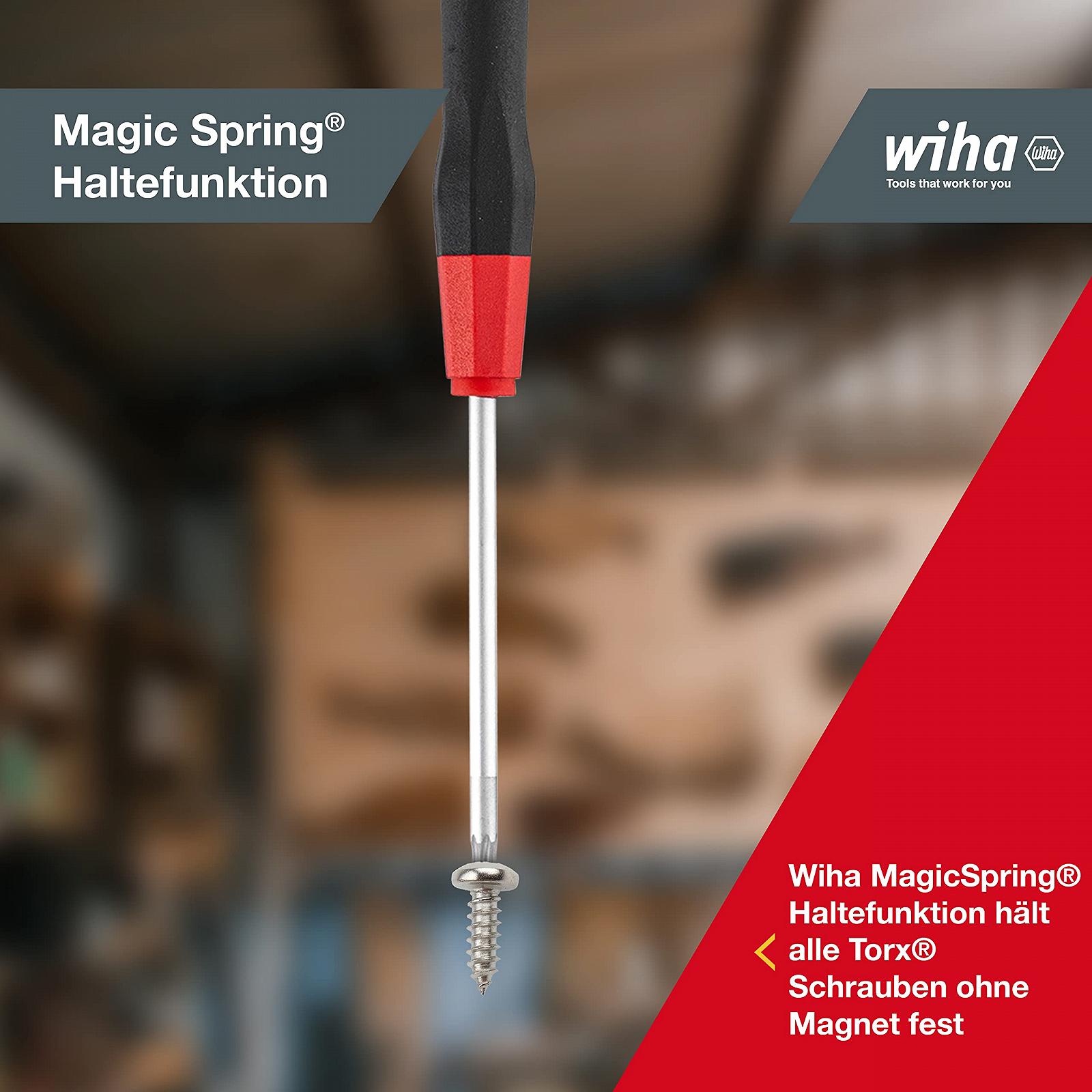 Набір викруток Wiha PicoFinish Torx MagicSpring 6 шт з тримачем, фото №2