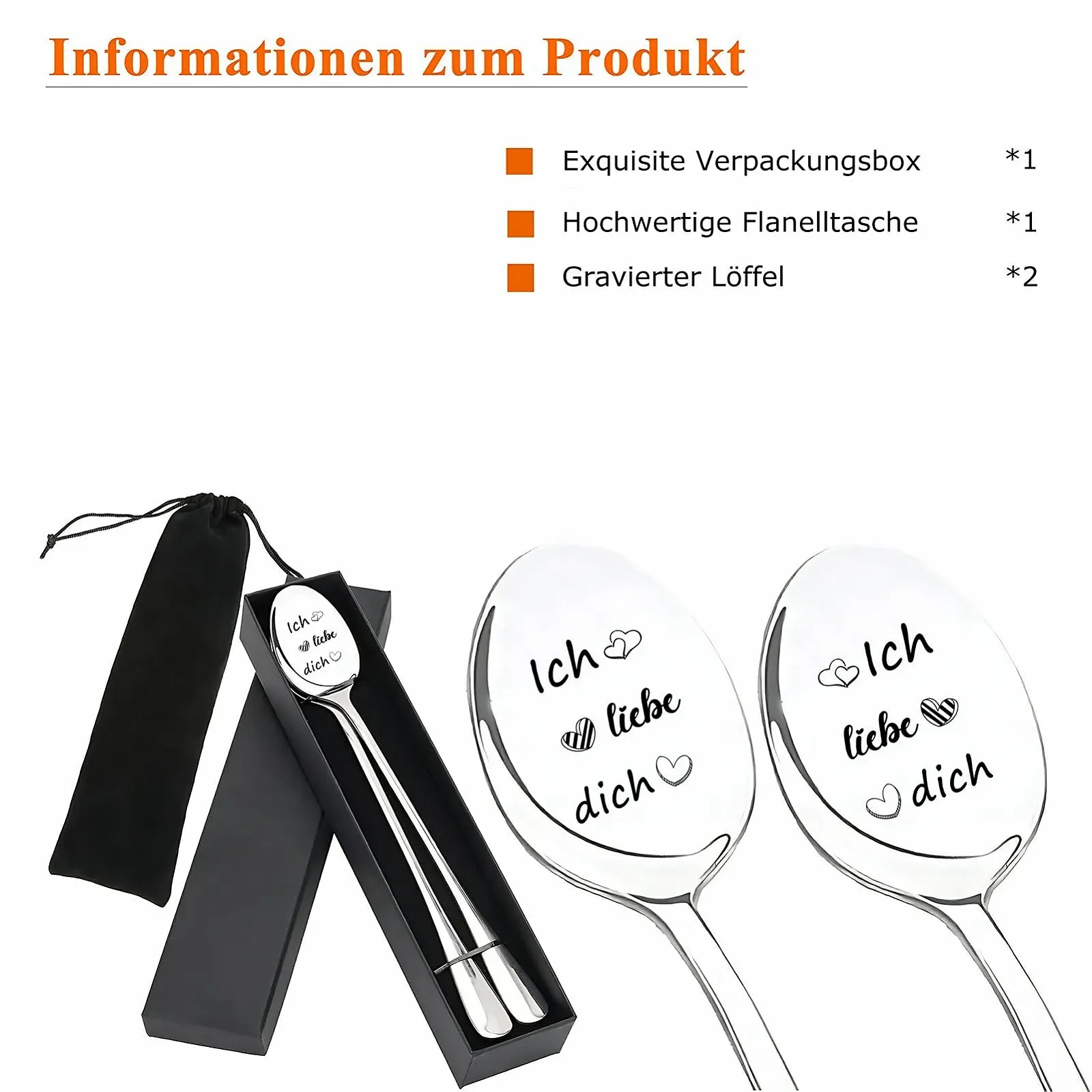 Ложка Кофейная Ich Liebe Dich, 2 шт, фото №5