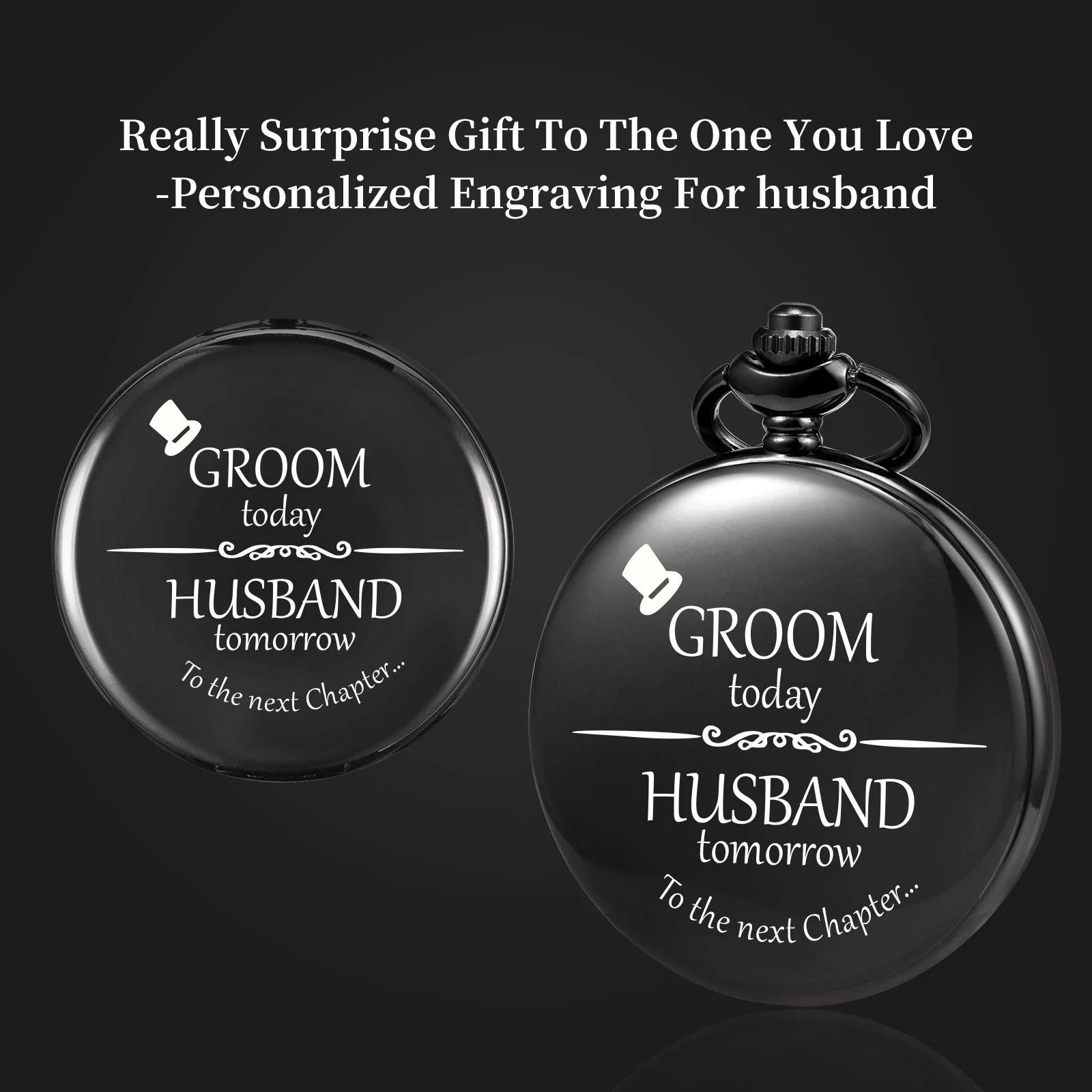 Кишеньковий годинник TREEWETO Персоналізований гравірований для чоловіків Кварцовий Fobwatch, фото №3 Кишеньковий годинник TREEWETO Персоналізований гравірований для чоловіків Кварцовий Fobwatch, фото №3