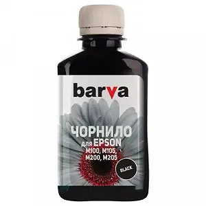 Чернила BARVA EPSON M100/M105/M200/M205 (T77414) 180г BLACK SOFT Pigment (M100-407) - Фото 1