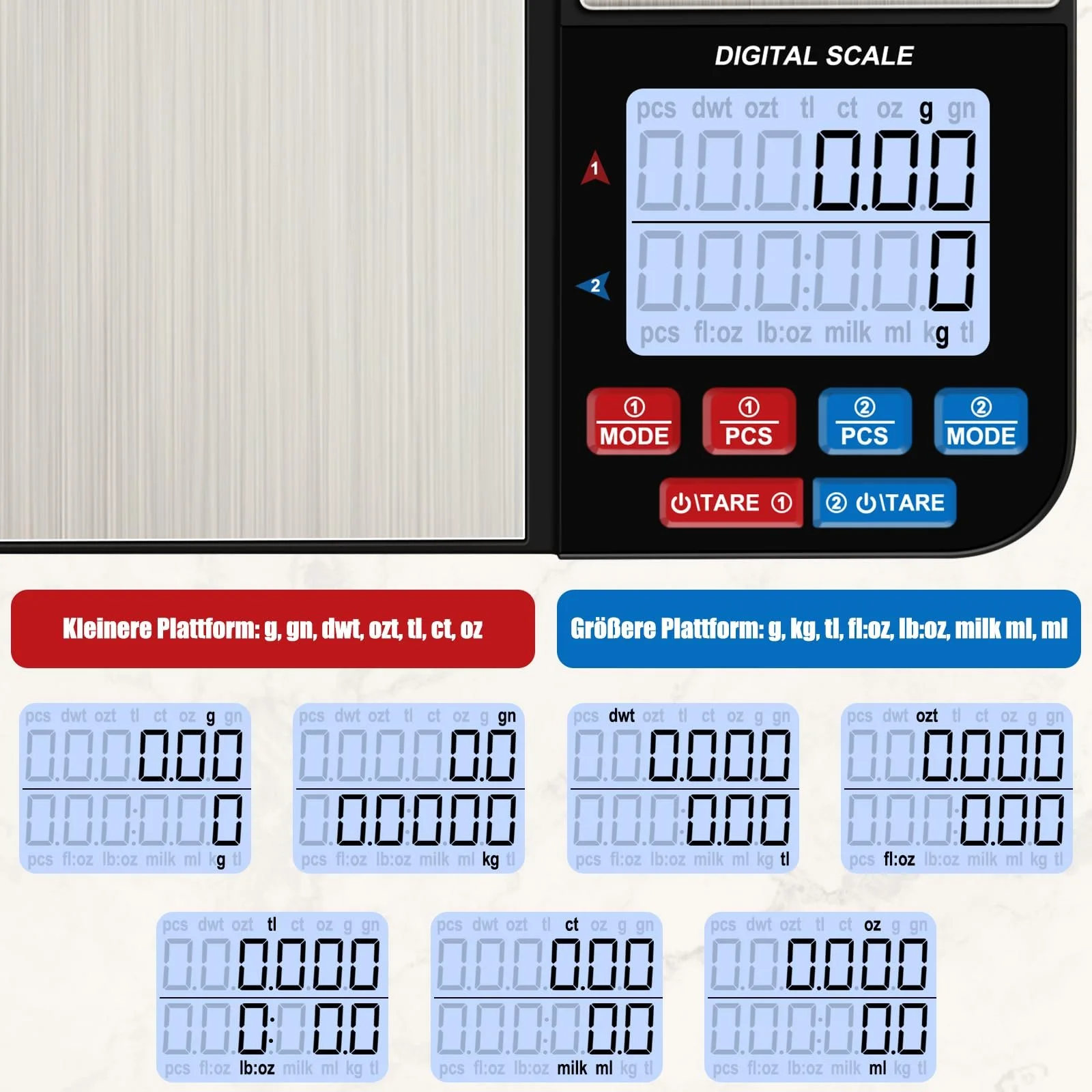 Цифрові кухонні ваги Diyife 2 Platforms 10 kg/1 g & 500 g/0.01 g, фото №6 Цифрові кухонні ваги Diyife 2 Platforms 10 kg/1 g & 500 g/0.01 g, фото №6