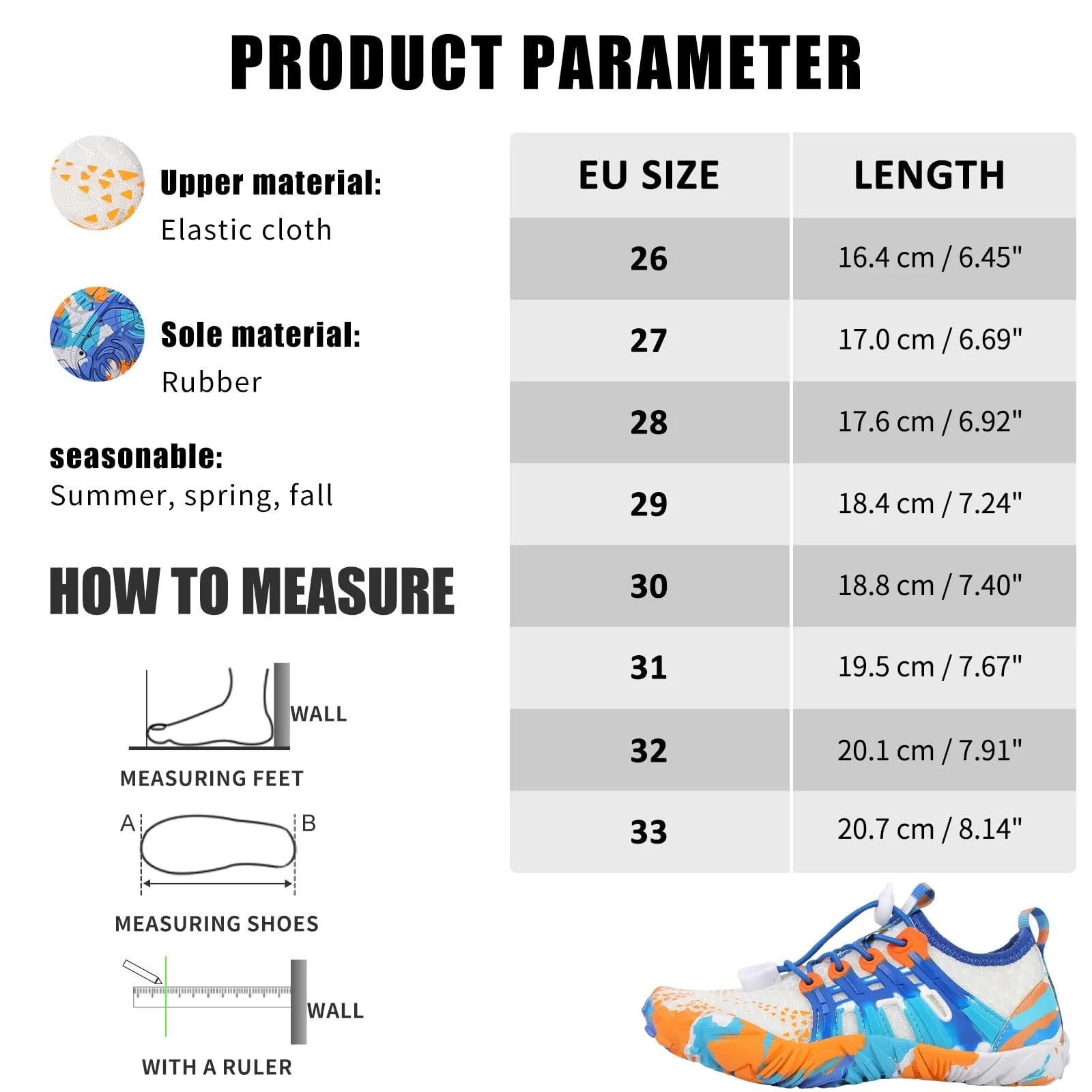 Взуття для купання Дитяче для хлопчиків і дівчаток Водне взуття Кросівки Нековзне швидковисихаюче, фото №6