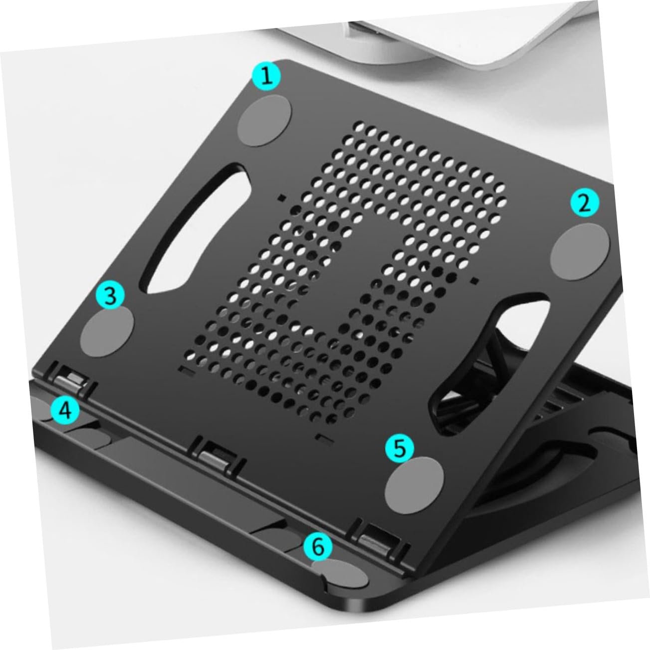 Подставка для ноутбука Veemoon Регулируемая с охлаждением Складная Подставка для планшета и ноутбука Портативная и компактная для дома, офиса и путешествий, фото №8