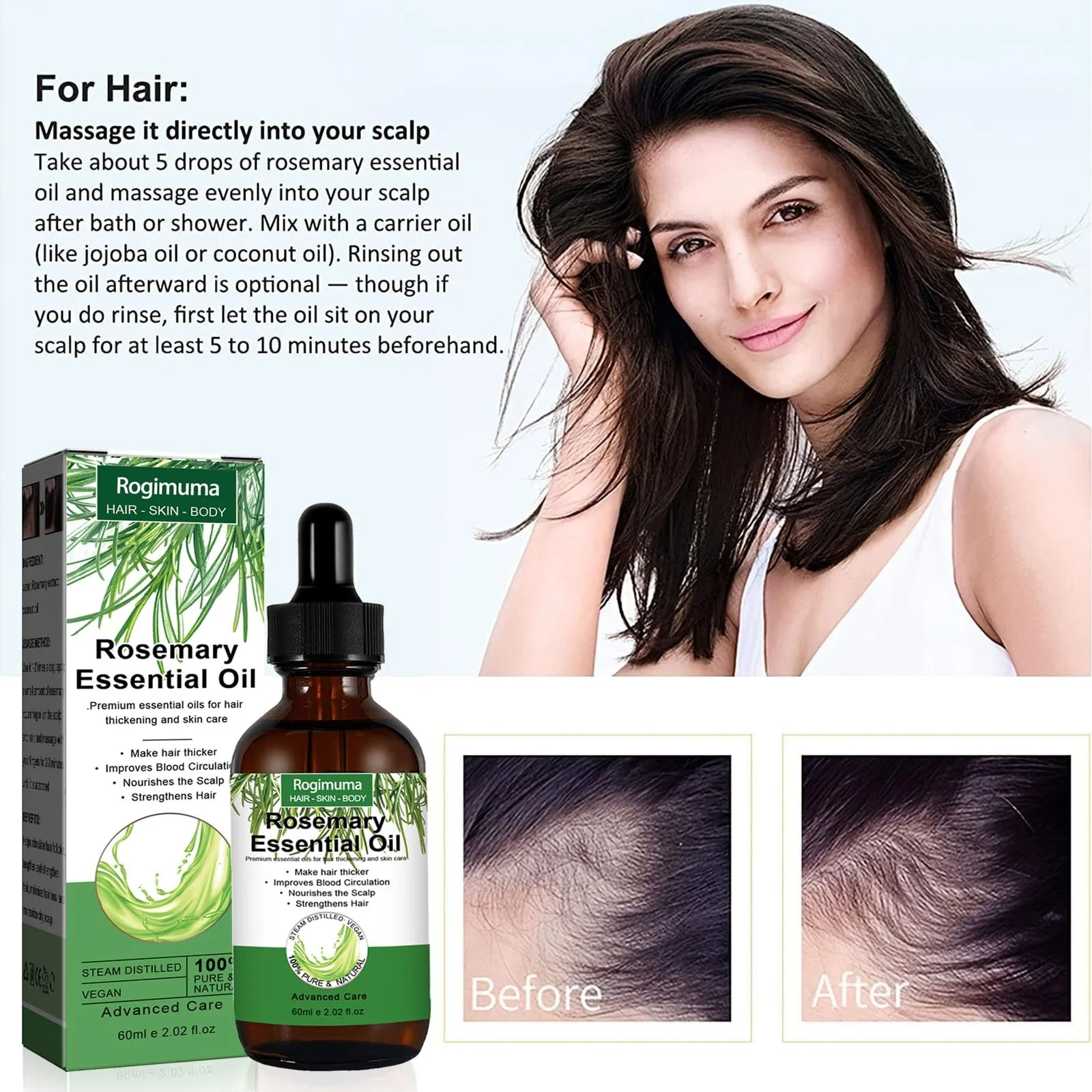Олія Розмаринова Олія для Волосся для Росту Волосся, фото №8