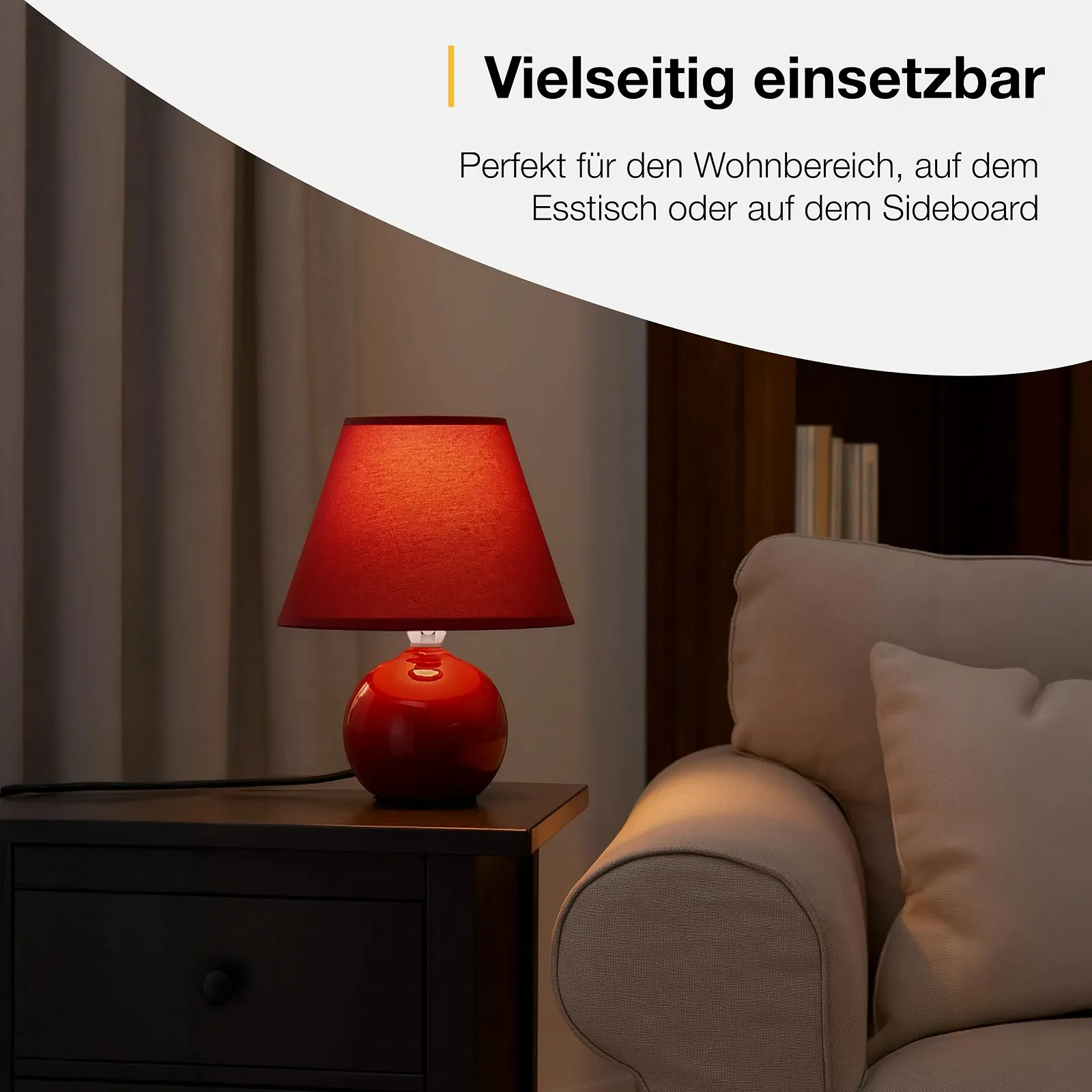 Настільна лампа Brilliant Primo 61047/01 Red, фото №6