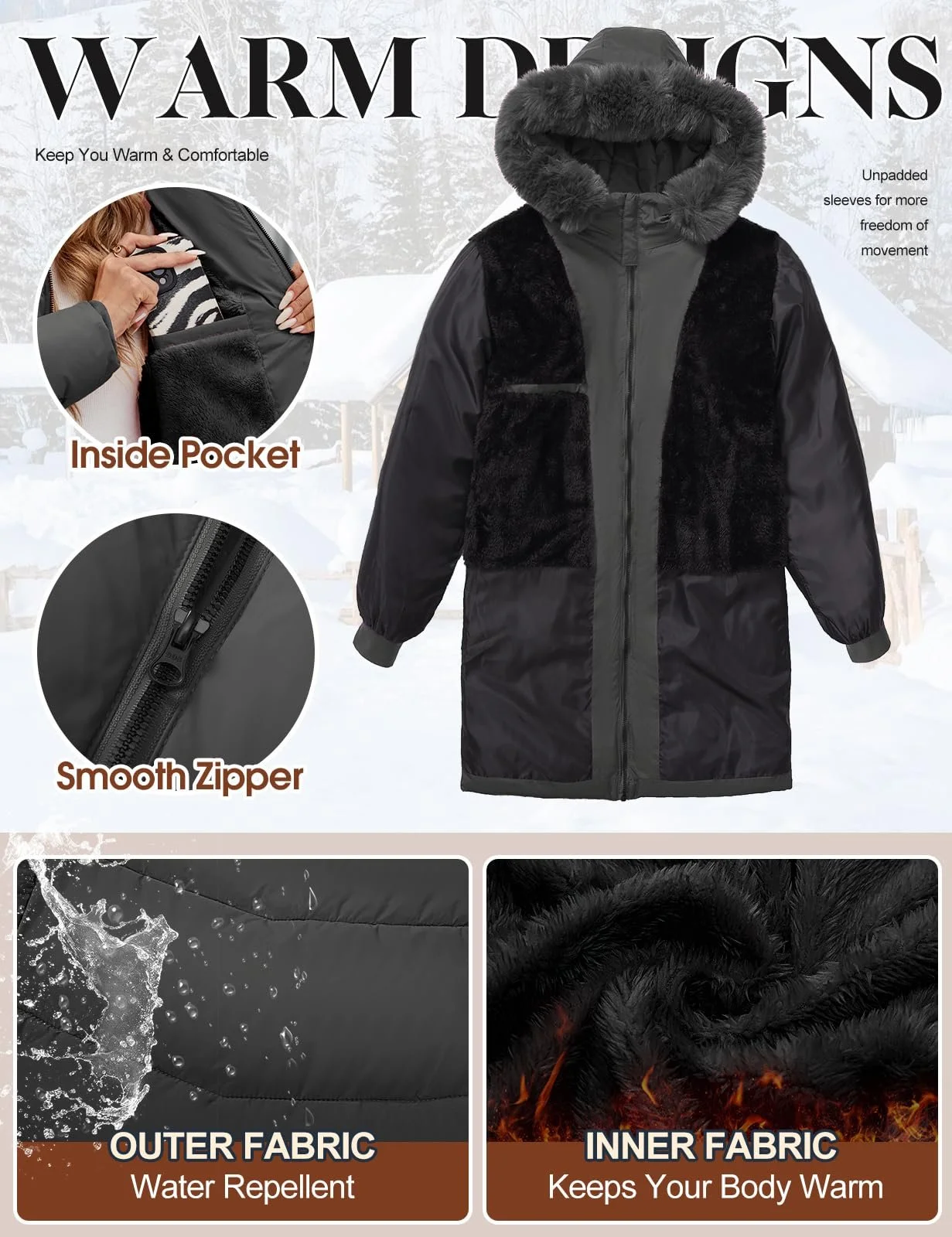 Зимова Куртка Vancavoo Жіноча, фото №5