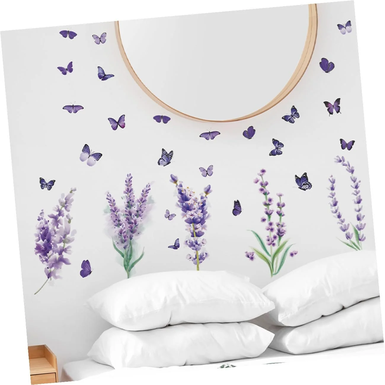 Наклейка на стіну Лаванда Квітковий візерунок Самоклеюча, фото №3