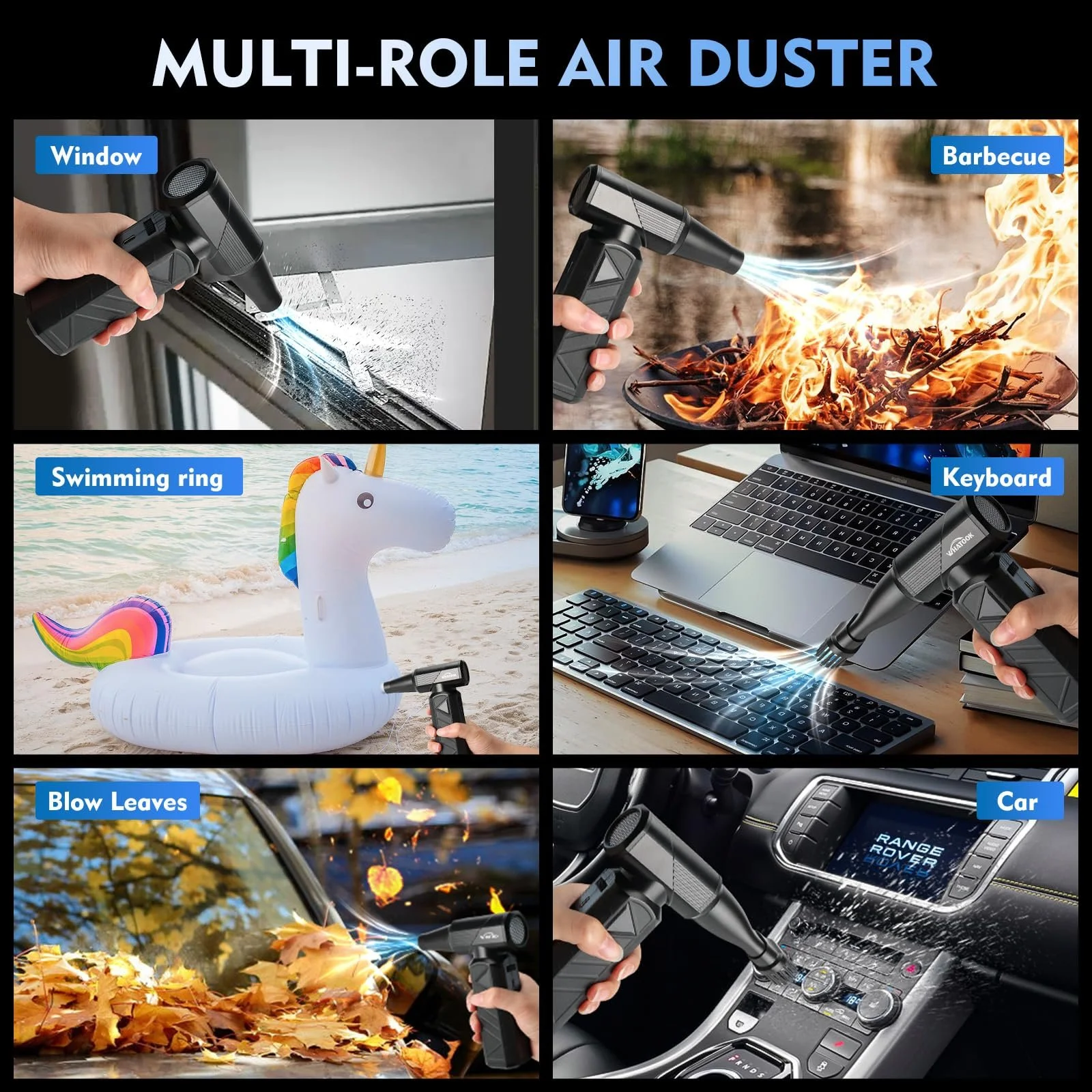 Аккумуляторная воздуходувка WHATOOK W02 100 скоростей 250,000 RPM 10,000 mAh, фото №6 Аккумуляторная воздуходувка WHATOOK W02 100 скоростей 250,000 RPM 10,000 mAh, фото №6