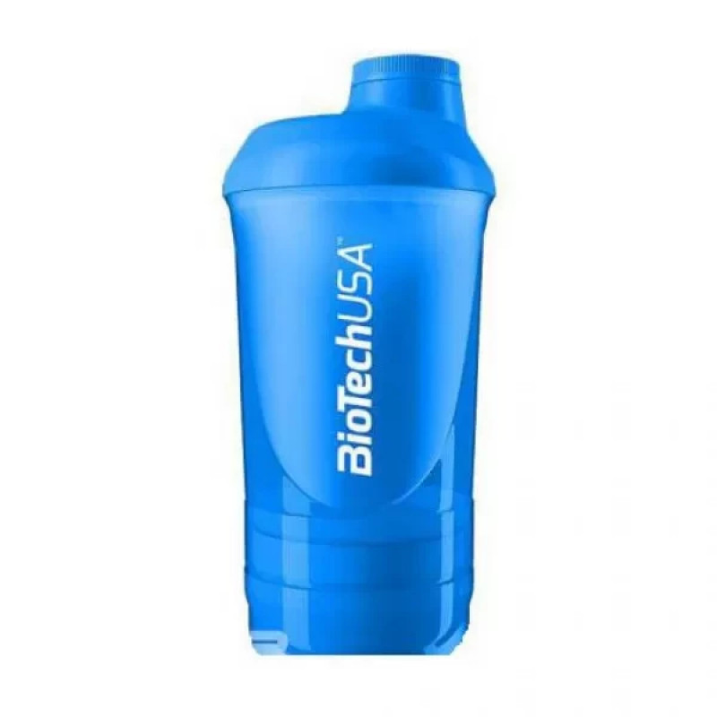 Шейкер BioTech Shaker Wave 3 in 1 600 мл 250 100 Schocking Blue, фото №1