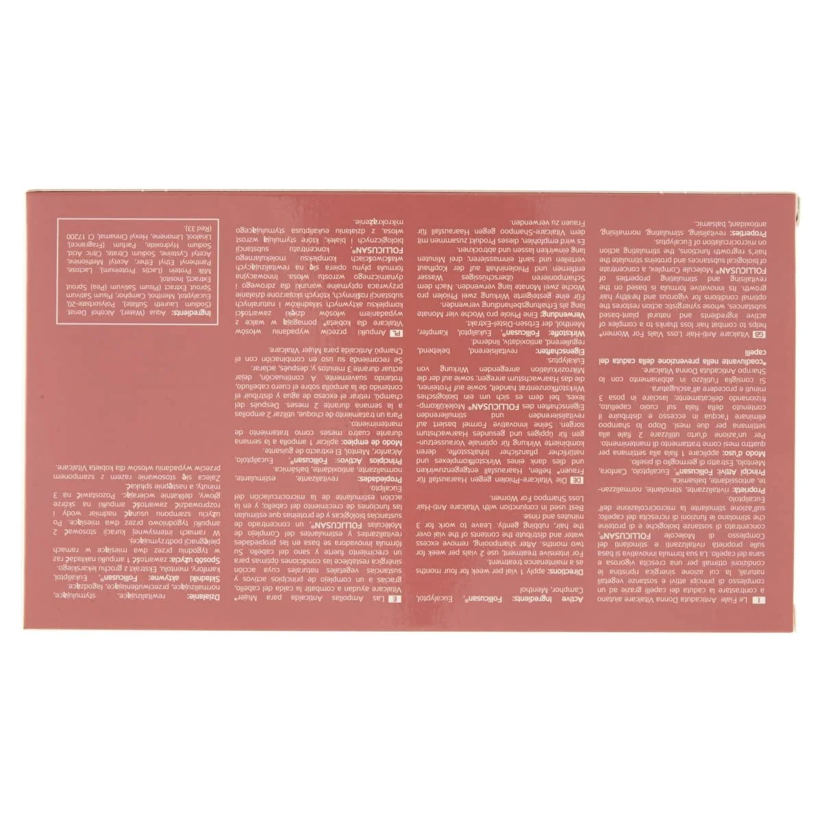 Средство против выпадения волос Vitalcare Swiss Energising Restructuring с Follicusan Molecule Complex 10 флаконов против выпадения волос для женщин 6 мл с удобным дозатором, фото №3