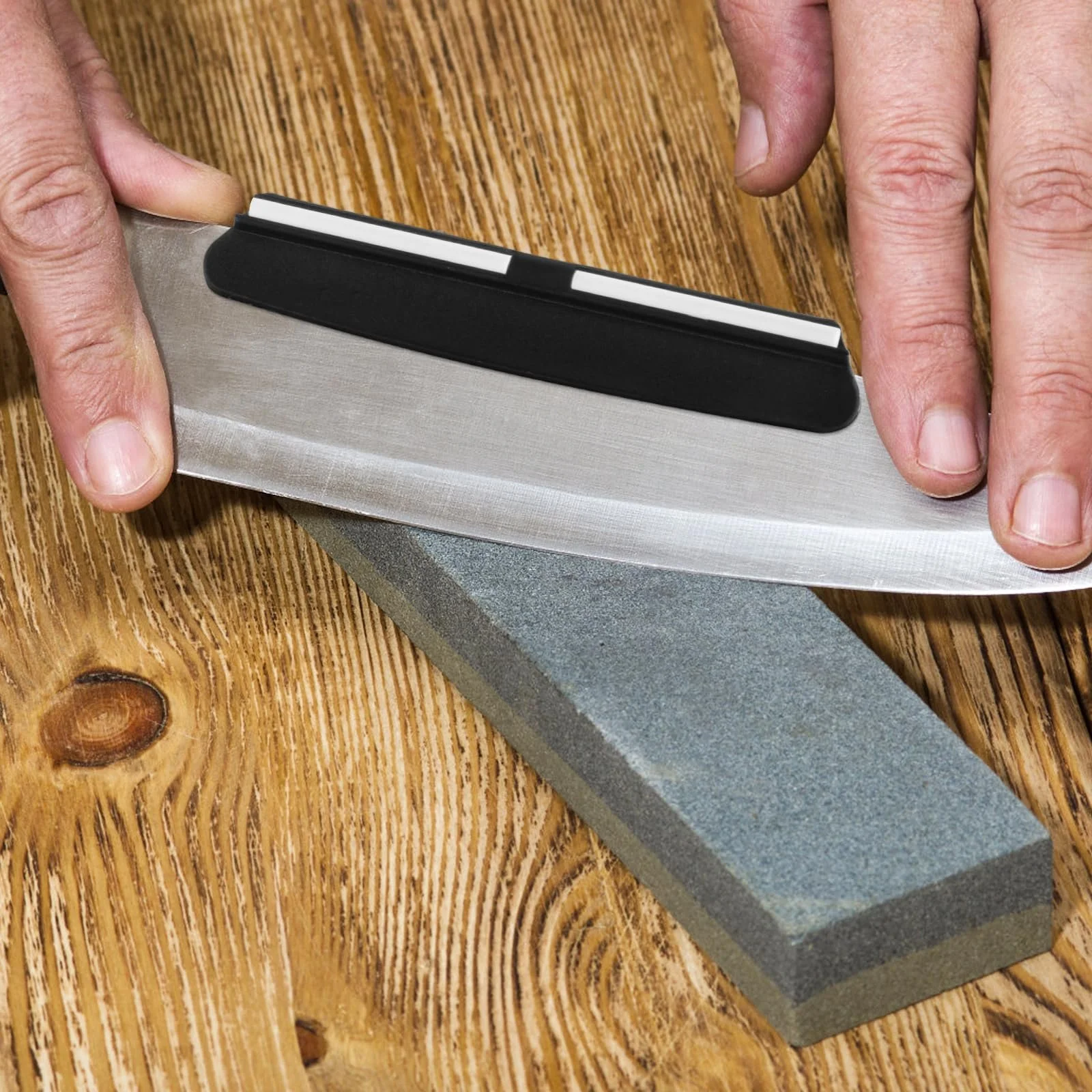 Направляюча для заточування ножів на точильному камені набір 2 шт чорна, фото №3 Направляюча для заточування ножів на точильному камені набір 2 шт чорна, фото №3