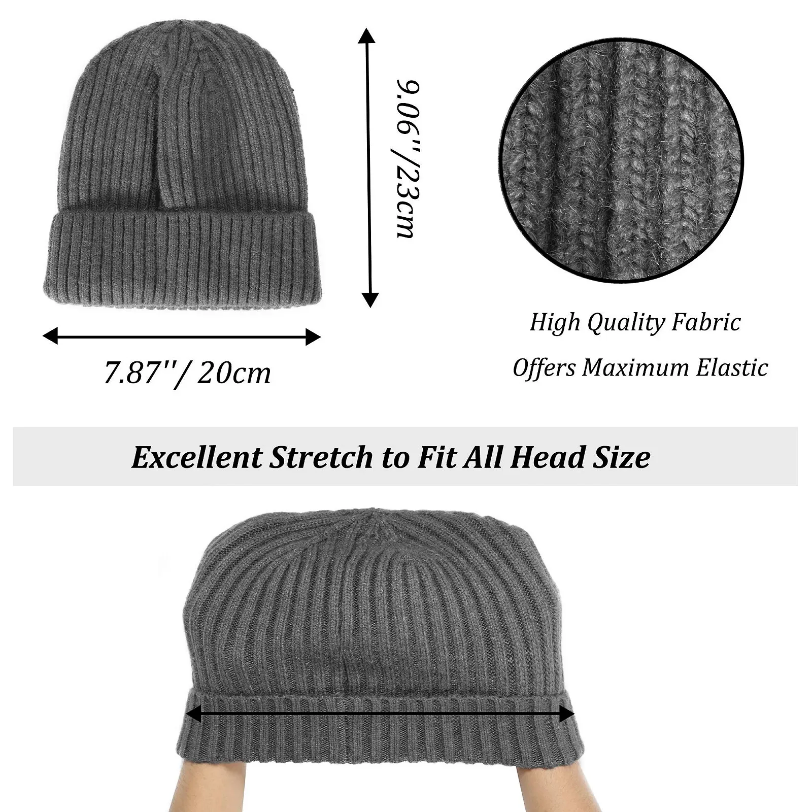 Шапка ZLYC Вязаная зимняя женская, фото №5