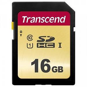 Карта памяти Transcend 16GB SDHC Class 10 UHS-I U1 TS16GSDC500S - Фото 1