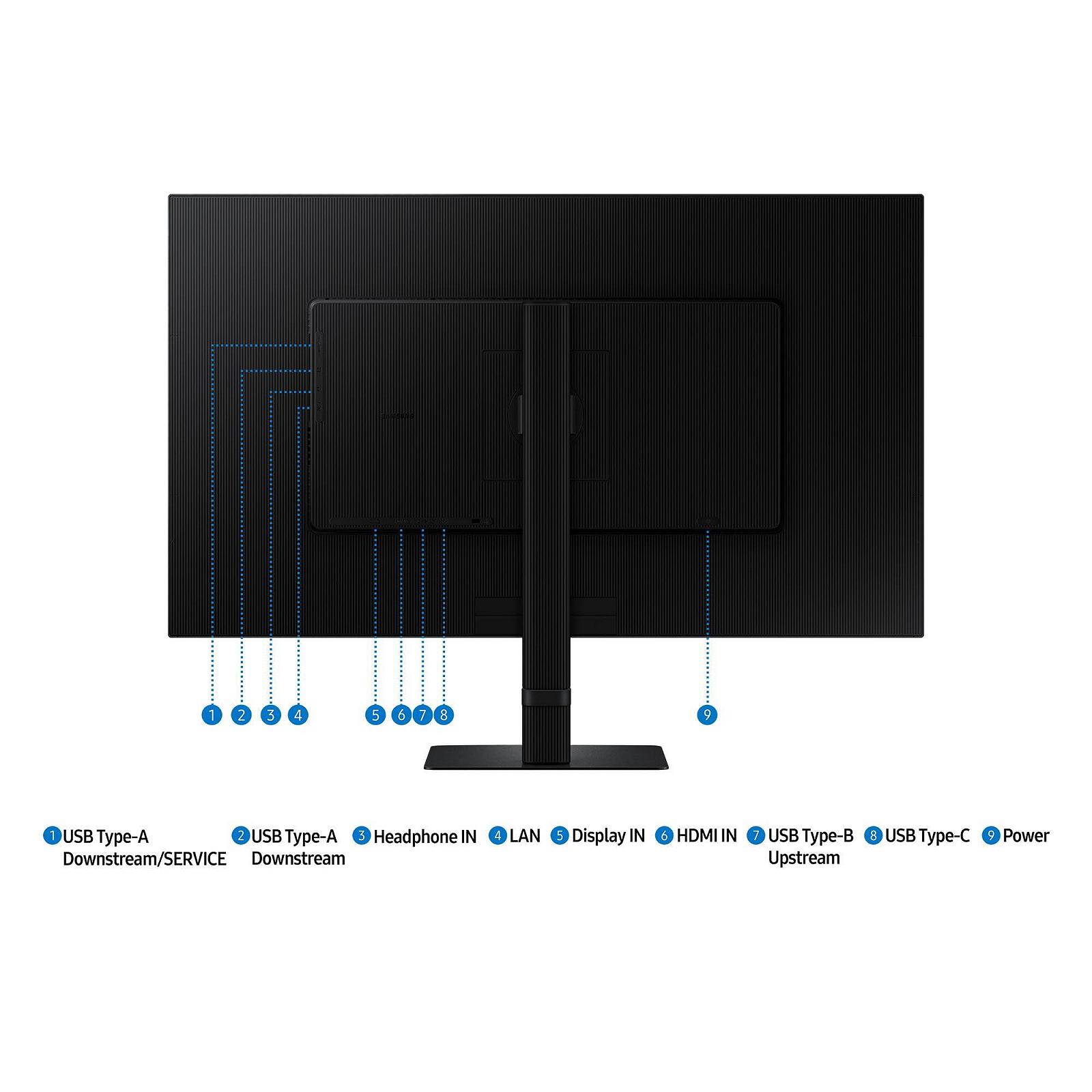 Монитор Samsung ViewFinity S80UD 32 дюйма UHD 3840 x 2160 60Hz HDR10 Eye Saver Mode USB-C (90W) Daisy Chain Встроенный KVM Switch LS32D800UAUXEN, фото №4