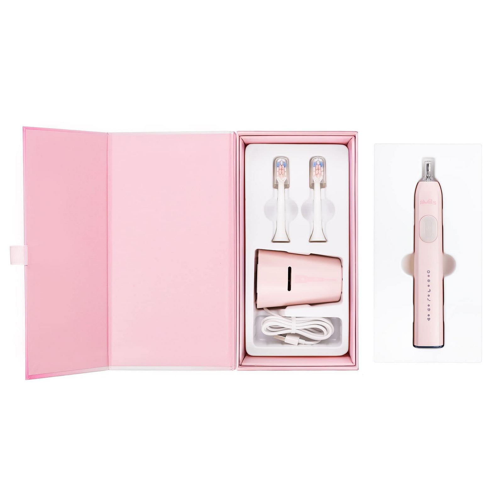 Електрична звукова зубна щітка Vitammy SMILS 5 режимів Пудровий рожевий, фото №3