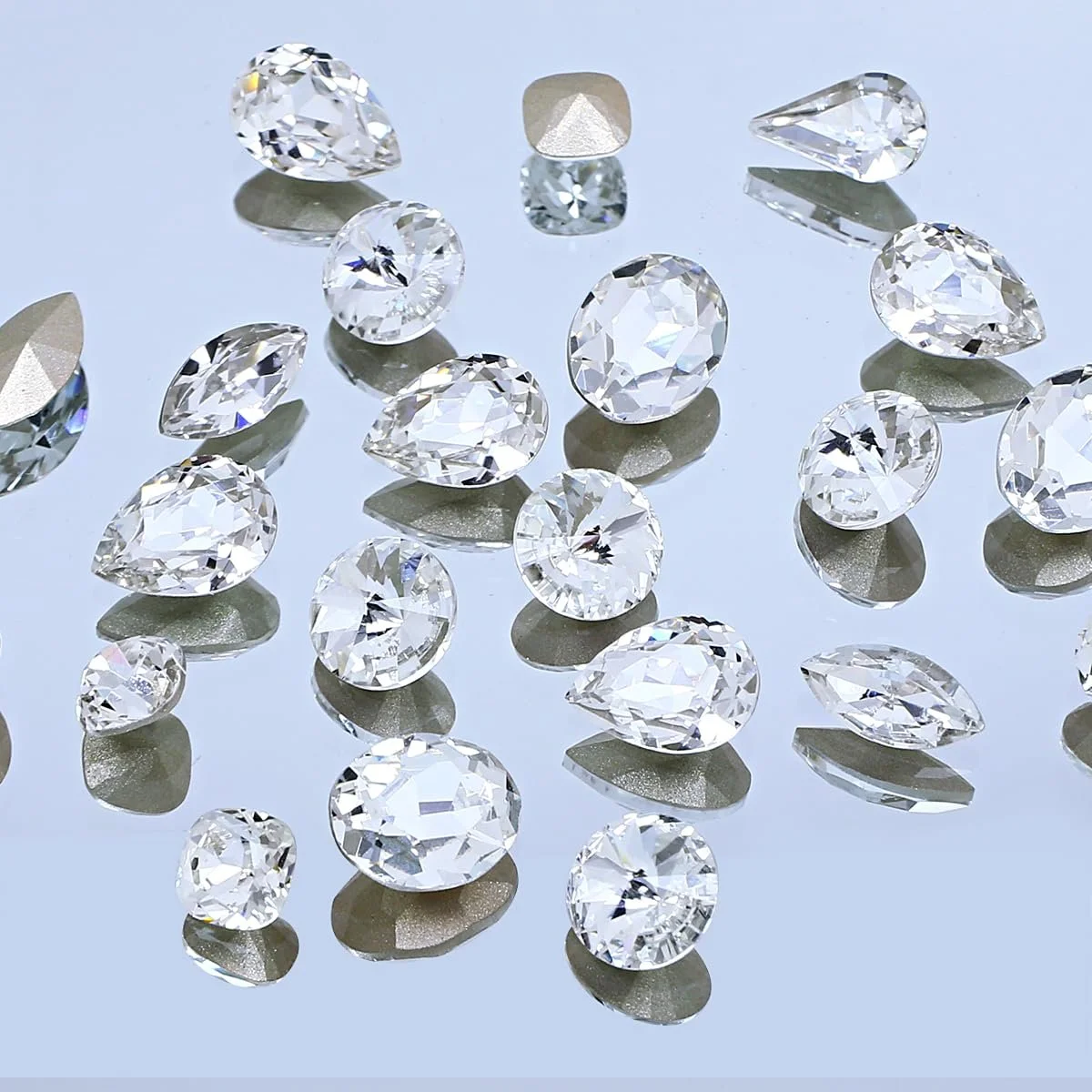 Кристаллы DONGZHOU Белые Блестящие Камни для Ногтей, 72 шт, фото №4