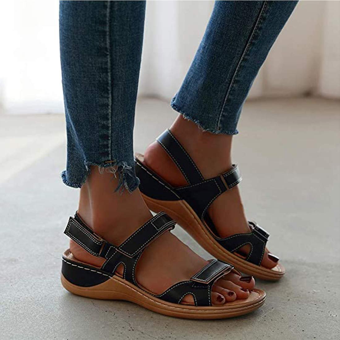 Жіночі сандалі CrEev Плоскі з відкритим носком, фото №6