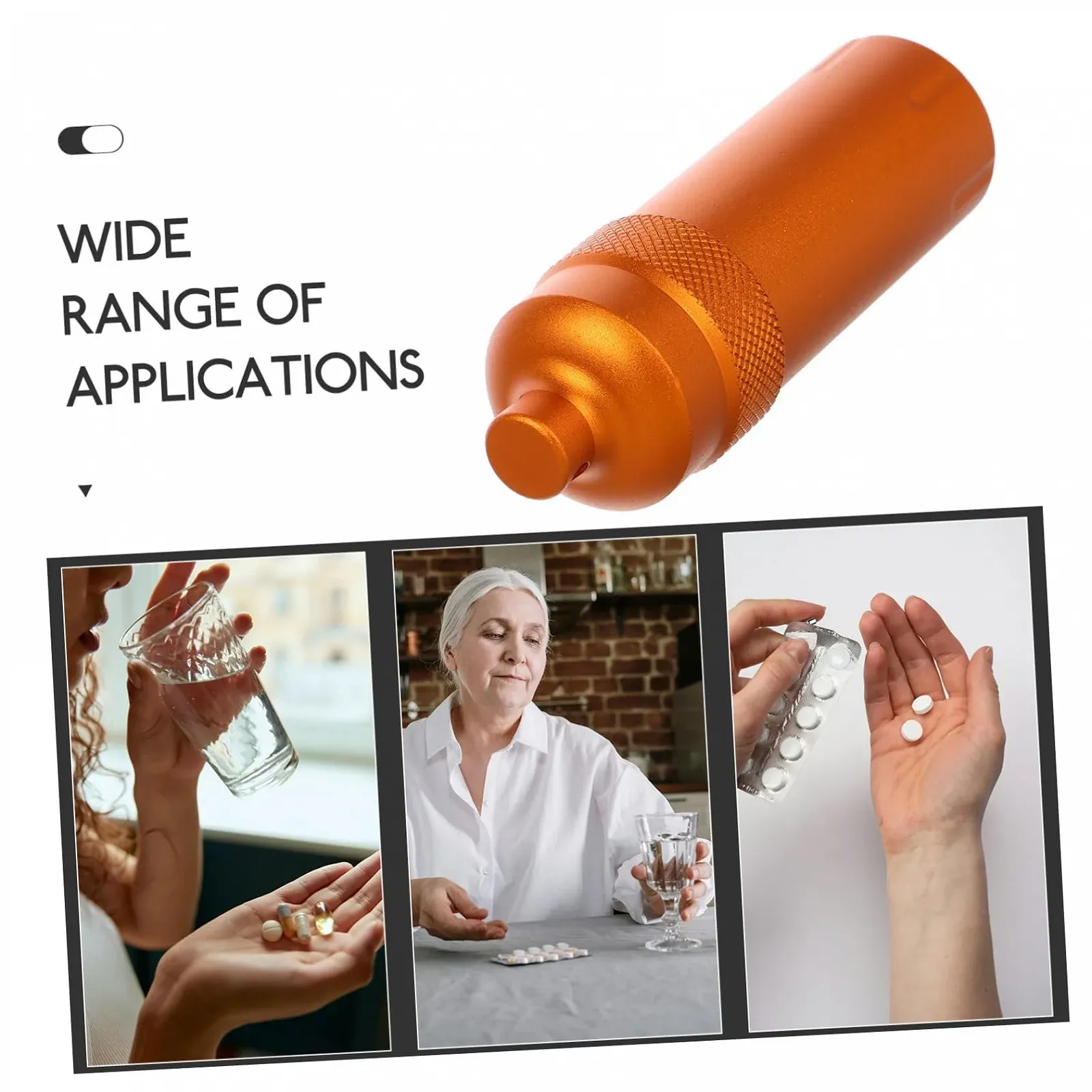 Футляр для пігулок BIUDECO, водонепроникний, тримач для ліків з алюмінієвого сплаву, маленький контейнер для пігулок, фото №7