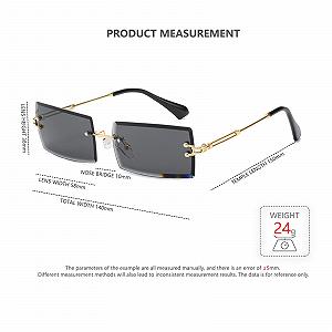 Солнцезащитные очки YUELUQU Retro Rimless Rectangle Прозрачные Y2K Vintage цена на synthetic.ua - Фото 1 Солнцезащитные очки YUELUQU Retro Rimless Rectangle Прозрачные Y2K Vintage synthetic.ua - Фото 1