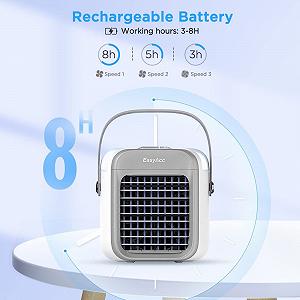 Портативный мини-кондиционер EasyAcc 300 ml 4 скорости с аккумулятором synthetic.ua - Фото 1