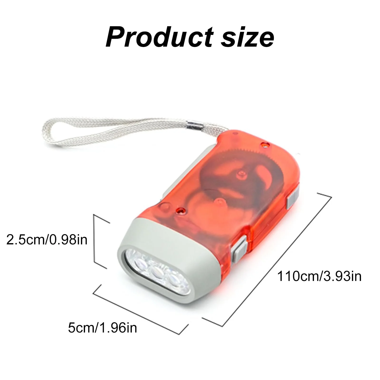 Ручний ліхтар з динамо-машиною Портативний аварійний, фото №5