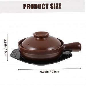 Кастрюля для тушения Ipetboom керамическая с антипригарным покрытием и крышкой коричневая synthetic.ua - Фото 1