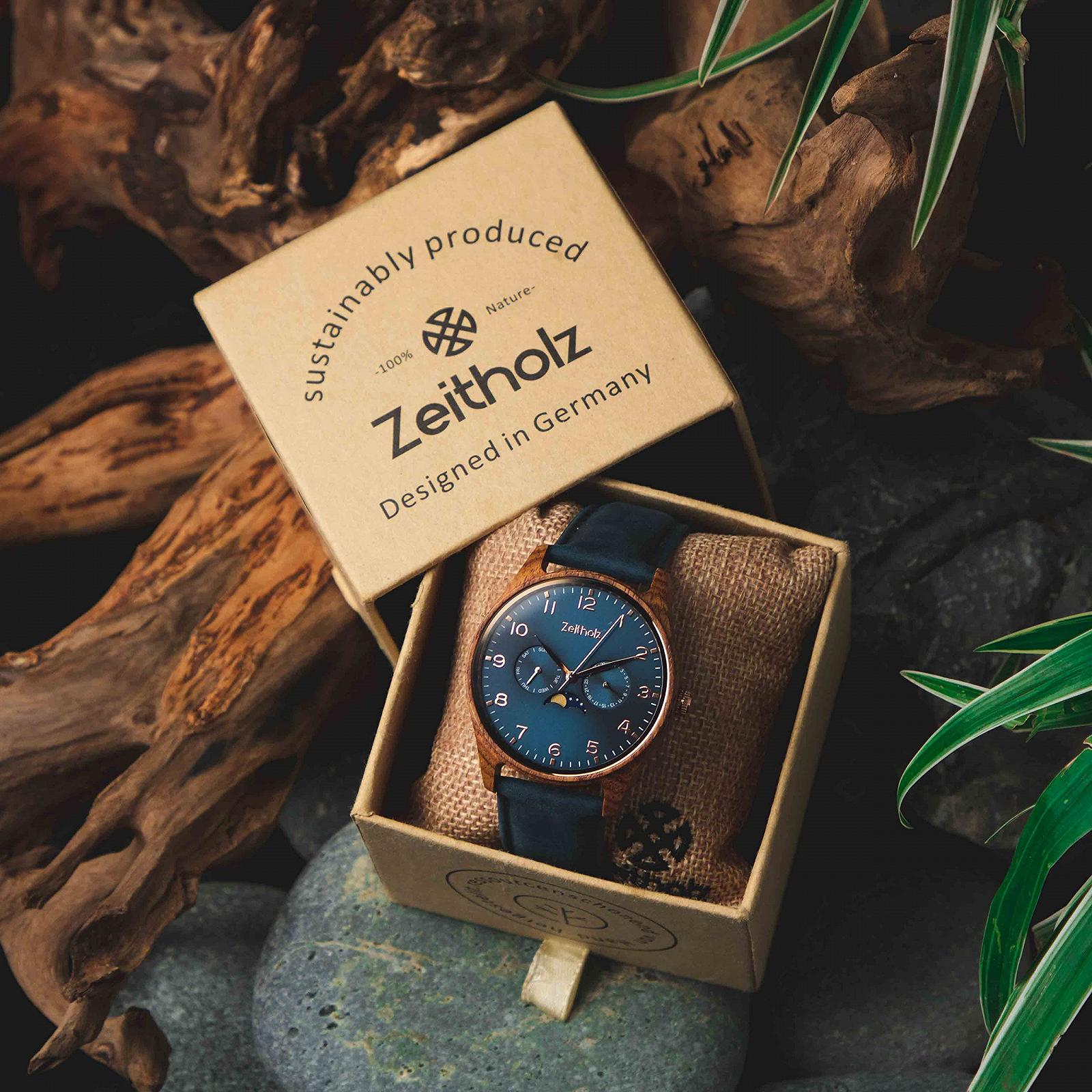 Часы Zeitholz New Klitten 42 мм 100% натуральное дерево с японским кварцевым механизмом для мужчин, фото №6 Часы Zeitholz New Klitten 42 мм 100% натуральное дерево с японским кварцевым механизмом для мужчин, фото №6