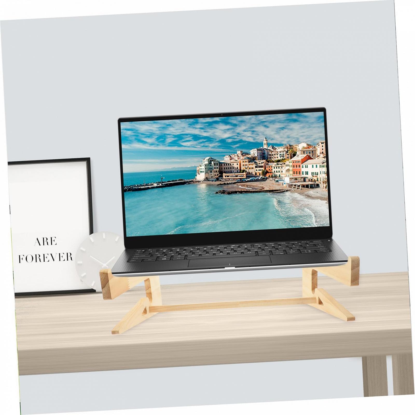 Підставка для ноутбука Дерев'яна Регульована по висоті з вентиляцією Стабільна, фото №6