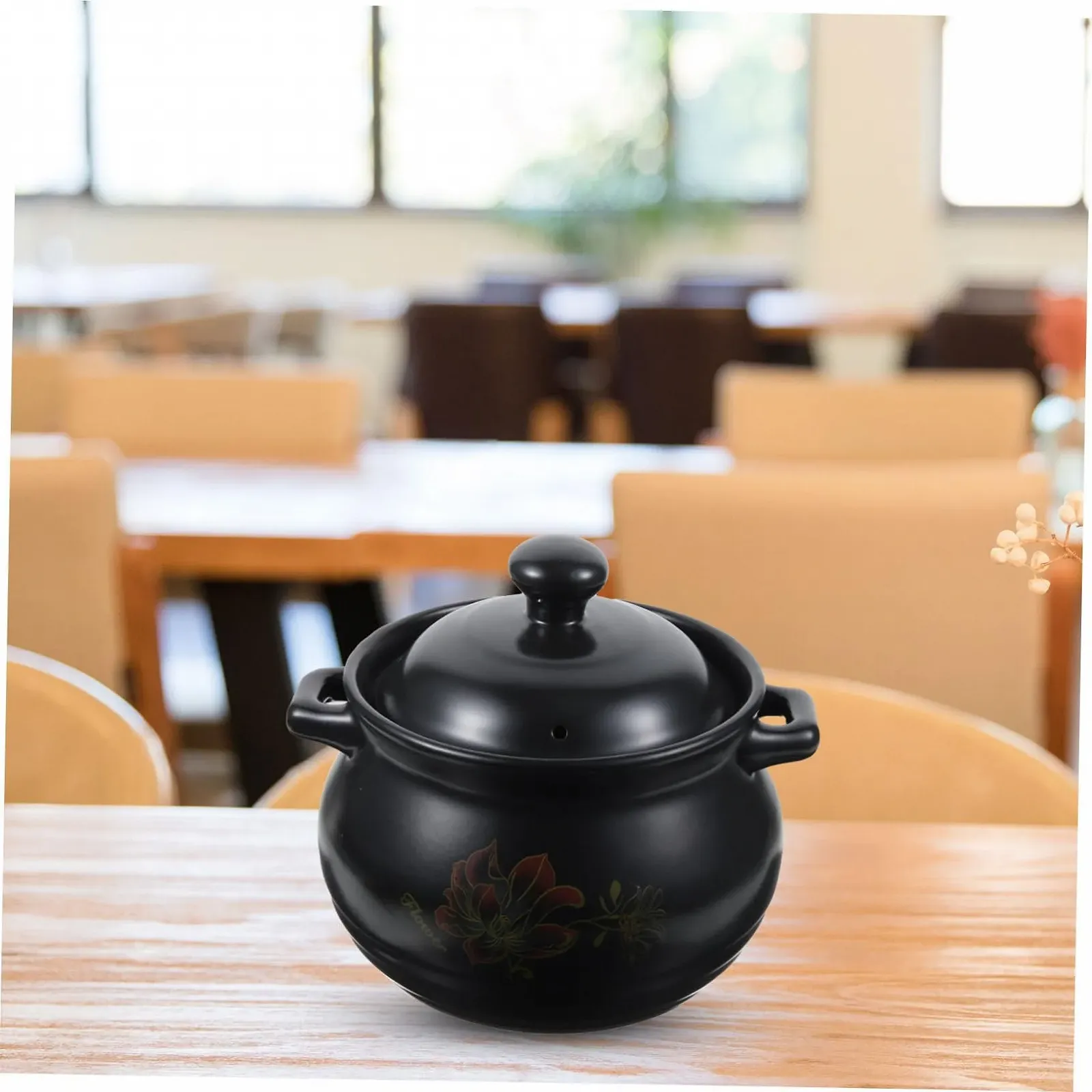 Каструля керамічна термостійка чорна, фото №7