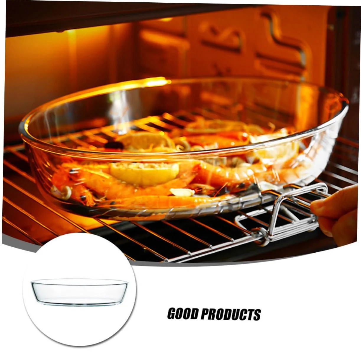 Деко для запікання Ipetboom Скляне Термостійке Прозоре, фото №4