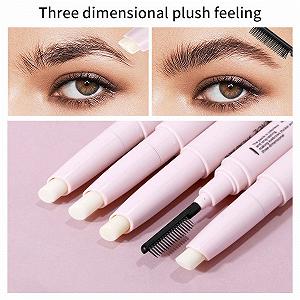 Карандаш для бровей Freckles Makeup Pen с двух сторон с вращающейся ручкой для веснушек с треугольным прецизионным наконечником Долговременный Результат Уровень окрашивания бровей synthetic.ua - Фото 1