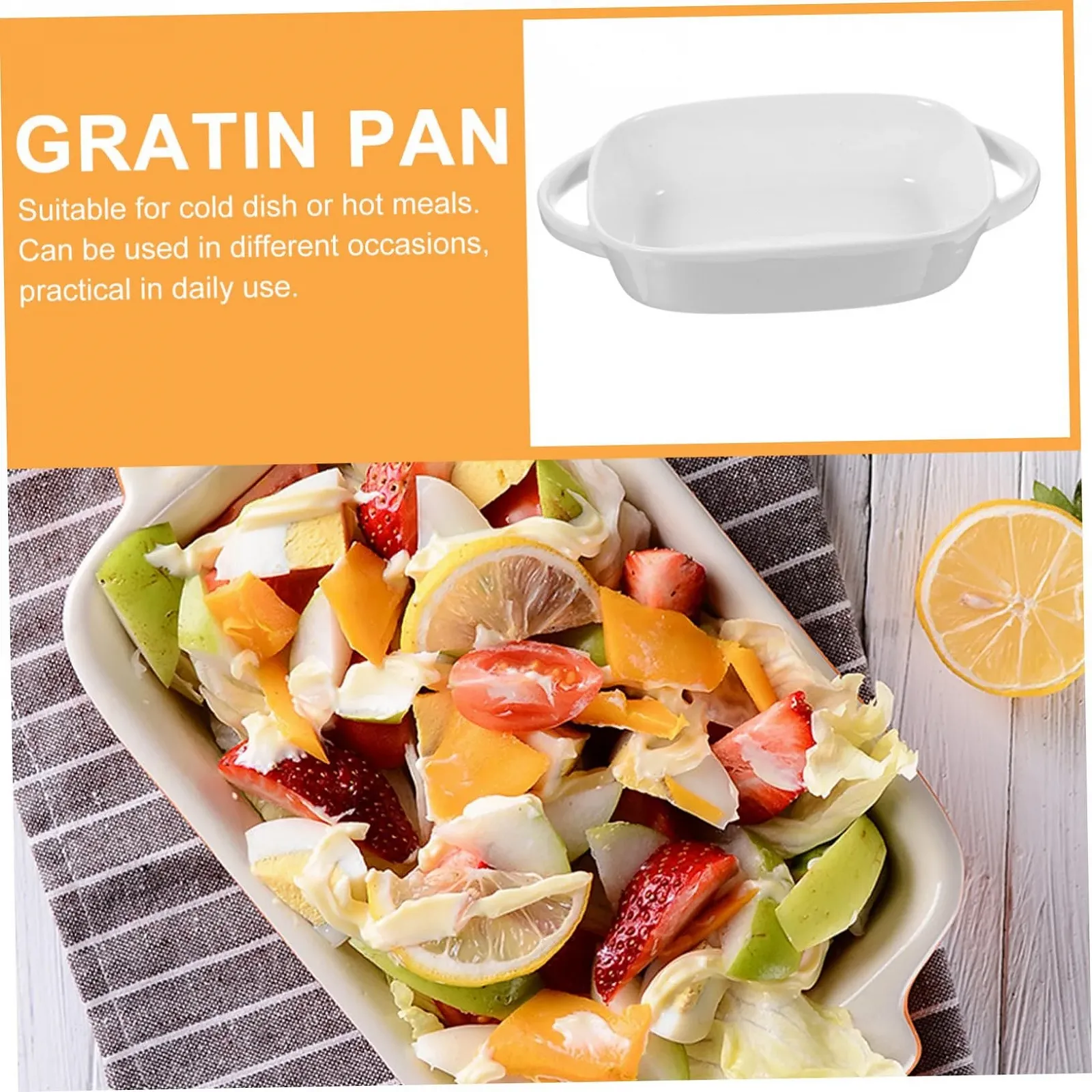 Форма для запекания керамическая Mobestech с двойными ручками термостойкая штабелируемая, фото №4