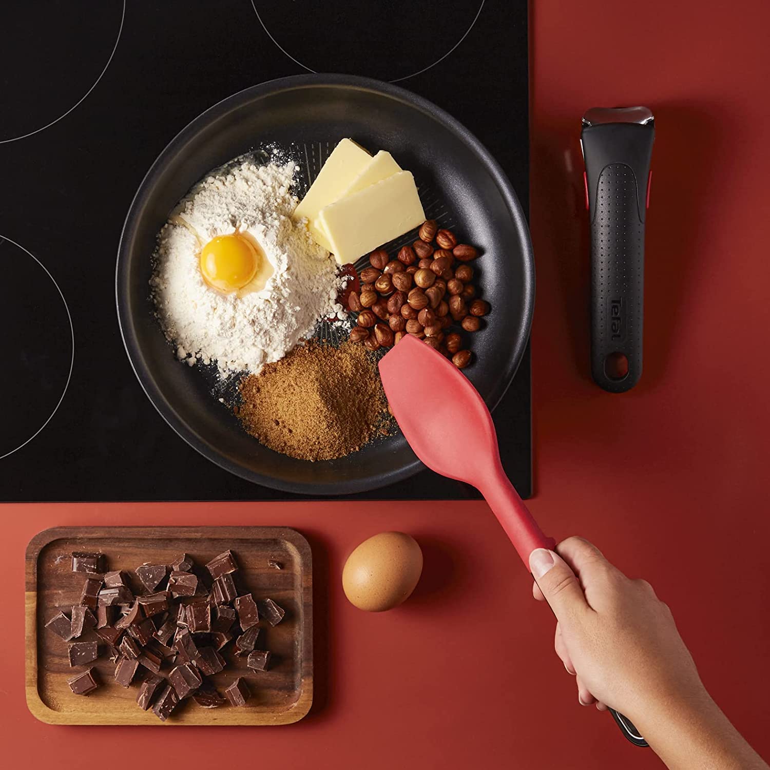 Набор кастрюль и сковородок Tefal Ingenio Unlimited L3959053, складывающийся, съёмная ручка, экономия пространства, антипригарное покрытие, индукция, 8 предметов, черный, фото №7