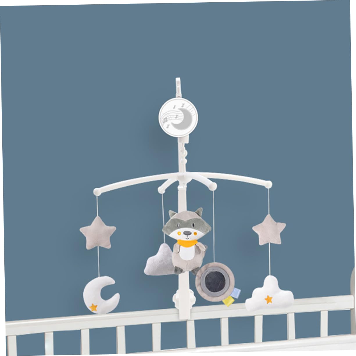 Игрушка SHOWERORO Music Bell Toy для детей Музыкальная подвеска для детской кровати звездная мобильная карусель пластиковый светло-серый, фото №2