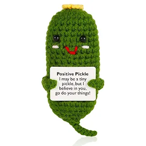 Купить Игрушка NQEUEPN Positive Cucumber вязаный огурец 10,2 см зеленый - Фото 1 Игрушка NQEUEPN Positive Cucumber вязаный огурец 10,2 см зеленый - Фото 1
