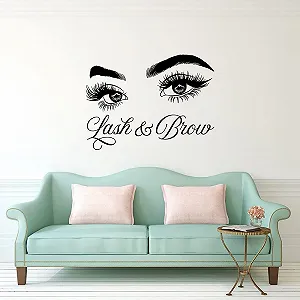 Наклейка на стіну Lash & Brow Eyelash Extension Logo 98 x 73 см - Фото 1