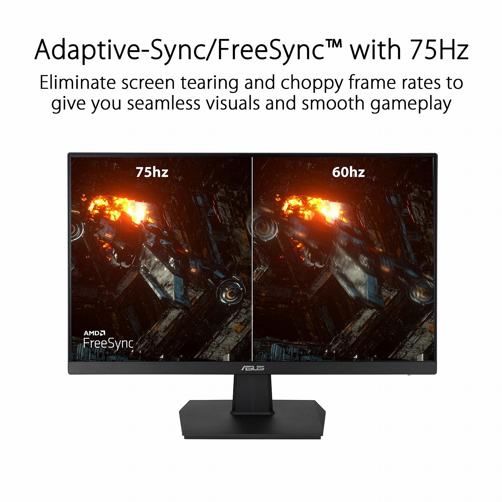 Монітор ASUS Eye Care VA247HE 24 дюйми Full HD Безрамковий Без мерехтіння Синій фільтр FreeSync, фото №3