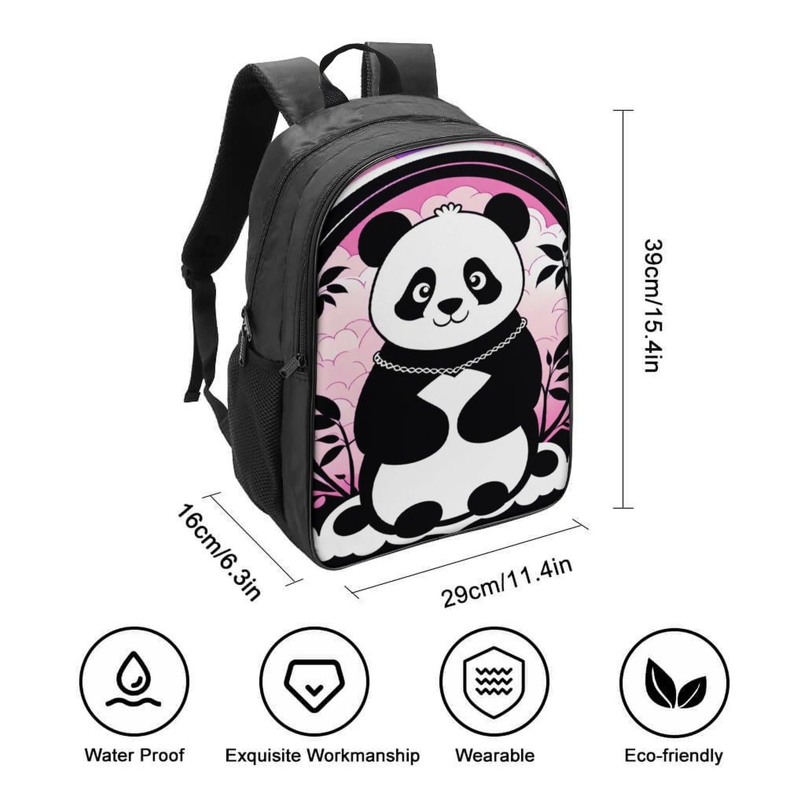 Ранець Panda для дівчаток, шкільний рюкзак для підлітків, шкільний ранець для початкової школи, дитяча шкільна сумка, повсякденний рюкзак, 40x28x16 см, фото №2