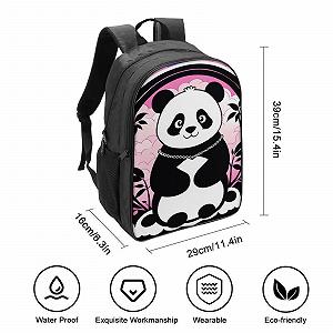 Ранець Panda для дівчаток, шкільний рюкзак для підлітків, шкільний ранець для початкової школи, дитяча шкільна сумка, повсякденний рюкзак, 40x28x16 см synthetic.ua - Фото 1