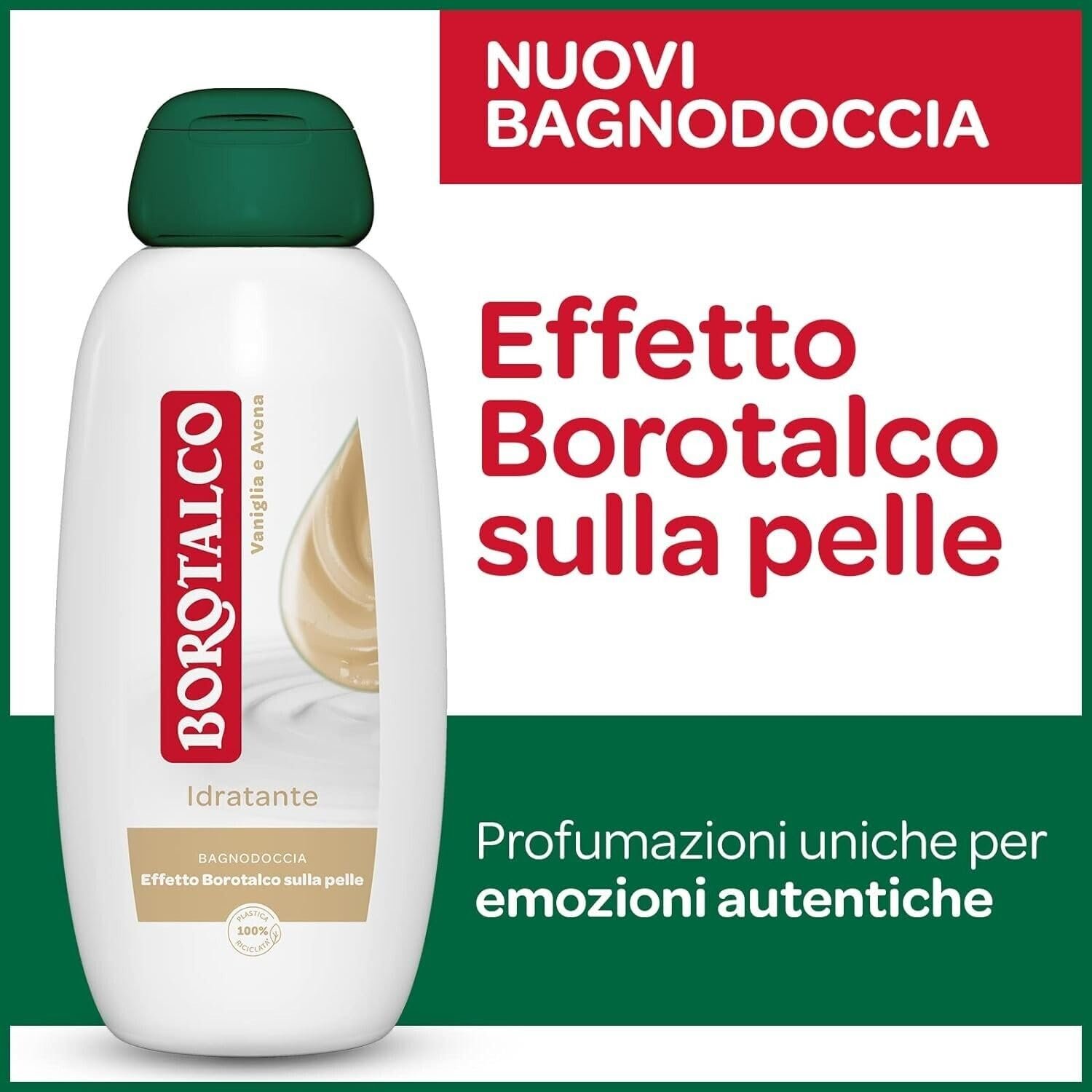 Гель для душу Borotalco Idratante Vaniglia e Avena 450 мл + тальк 100 г, фото №9