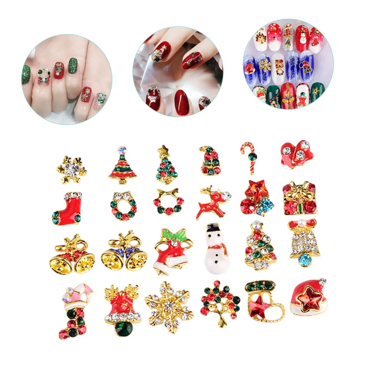 Украшения для ногтей Рождественская тематика 48 шт., фото №6