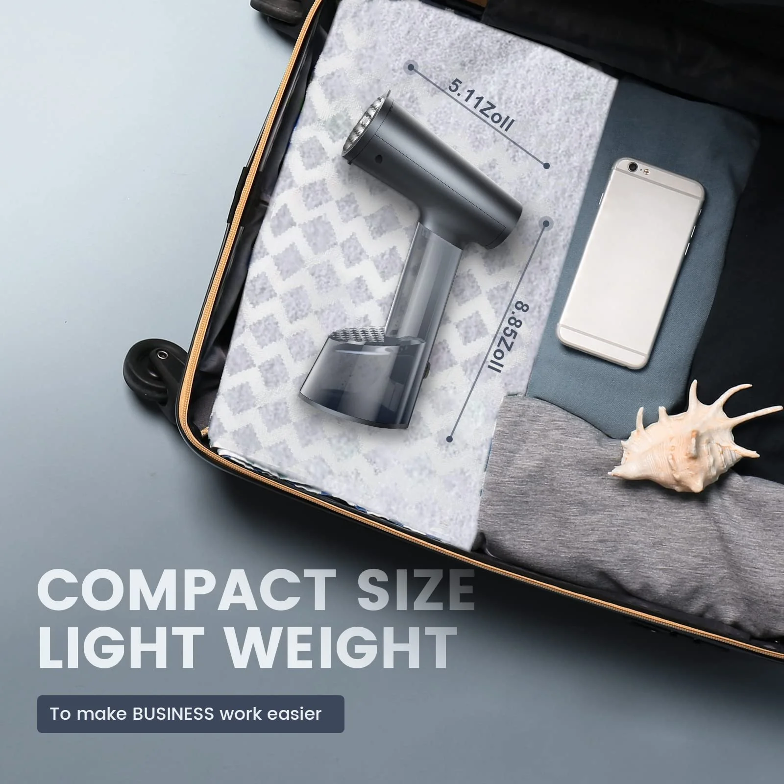 Вертикальный отпариватель FMK Travel Iron Steam Mini 1400 Вт 300 мл, фото №3