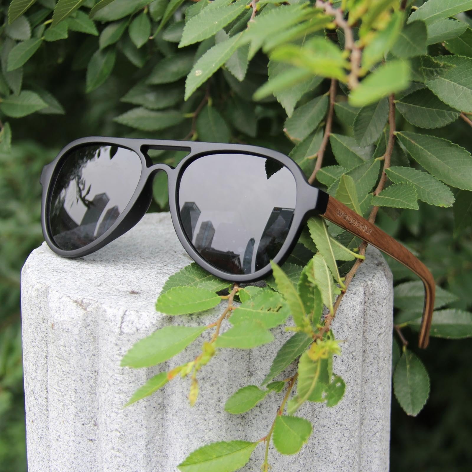 Авіатори WOODONLY Поляризовані сонцезахисні окуляри дерев'яні, фото №3