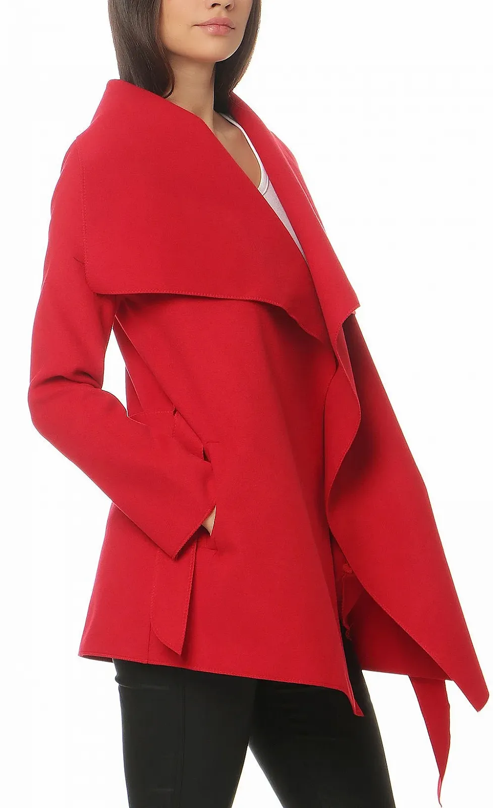 Коротке пальто Malito з каскадним вирізом, фото №3