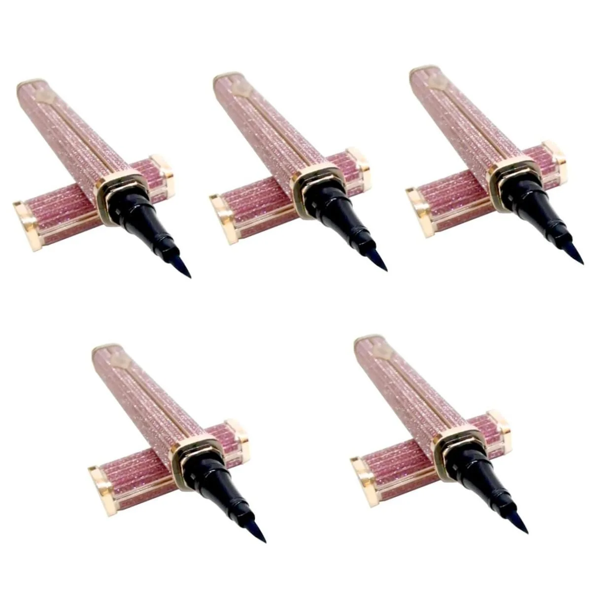 Підводка для очей Healeved Kajalstifte Flüssiger Liner Wimpern Klebestift Kajal-stick Чорний Набір для макіяжу Рожевий, фото №1