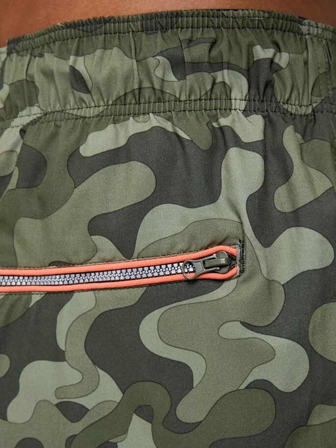 Шорти для плавання JJIMAUI JJSWIMSHORTS ST CAMO PRINT 12186940 Forest Night Jack&Jones Хакі L, фото №3