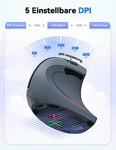 Мышь TECKNET Беспроводная вертикальная эргономичная 4800 DPI 5 кнопок synthetic.ua - Фото 1